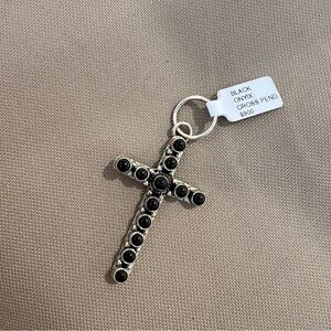 HADA Black Onyx Cross Pendant